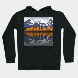 Mountain behind the lake Hoodie